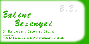 balint besenyei business card